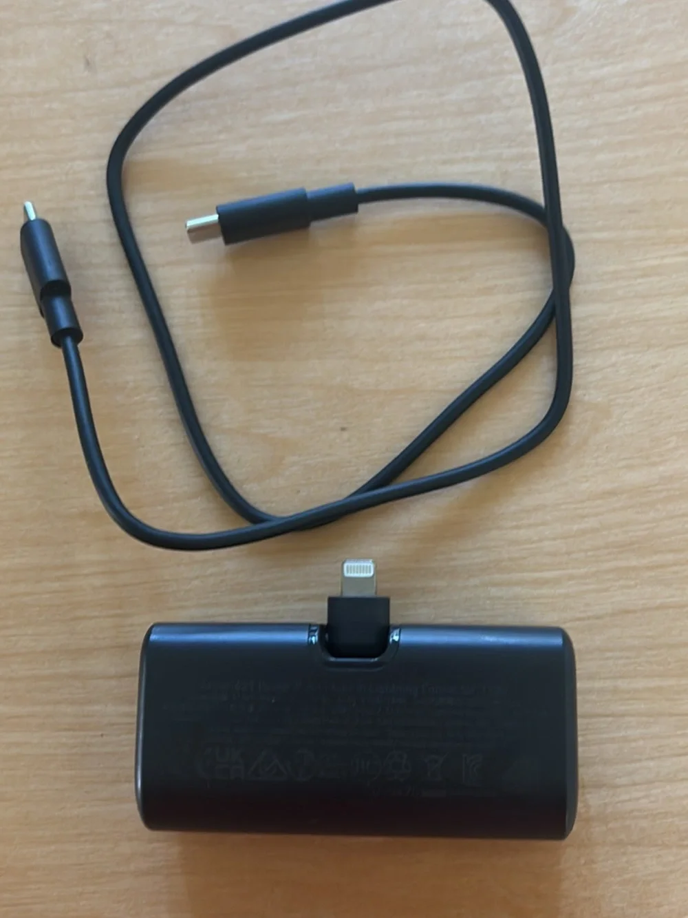 Anker Black Portable Power Bank with Lightning Connector
